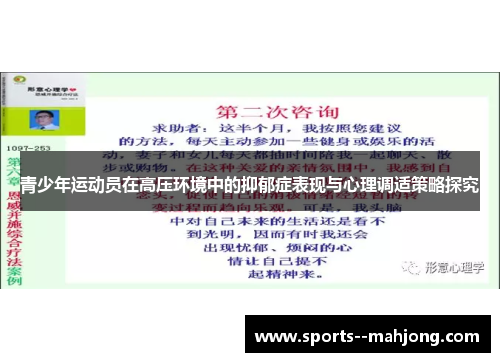 青少年运动员在高压环境中的抑郁症表现与心理调适策略探究